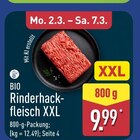 Aktuelle Rindfleisch Angebote bei ALDI Nord in Halle (Saale) Aktuelles BIO Rinderhackfleisch XXL Angebot bei ALDI Nord in Halle (Saale) ab 9,99 €