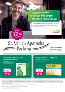 Aktueller mea - meine apotheke Prospekt "Unsere November-Angebote" Seite 1 von 4 Seiten für Pocking