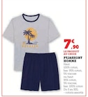 Pyjashort Homme en promo chez Super U Pyjashort Homme dans le catalogue Super U