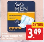Hygiene-Einlagen Men von Sophie für 3,49 € bei EDEKA im Angebot Hygiene-Einlagen Men von Sophie im aktuellen EDEKA Prospekt