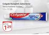Komplett Zahncreme bei GLOBUS im Prospekt "" für 1,29 €