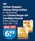 Chicken Nuggets, Chicken Wings Buffalo im V-Markt Prospekt Chicken Nuggets, Chicken Wings Buffalo von OSI im aktuellen V-Markt Prospekt für 6,99 €