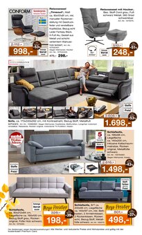 Couch im Möbel Inhofer Prospekt "Wohntrends zu günstigen Preisen!" mit 12 Seiten (Augsburg)