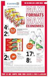 Catalogue Supermarchés E.Leclerc en cours à Miraumont et alentours, "Maxi formats, maxi économies", 1 page, 28/05/2024 - 08/06/2024