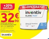 Promo Peinture Murs et Plafonds Blanc Mat à 32,90 € dans le catalogue Mr.Bricolage à Poissy