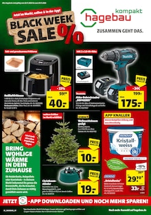 hagebau kompakt Prospekt der Woche "BLACK WEEK SALE" Seite 1, 22.11.2025 bis 29.11.2025 für Aue Aktueller hagebau kompakt Prospekt "BLACK WEEK SALE" Seite 1 von 8 Seiten für Aue