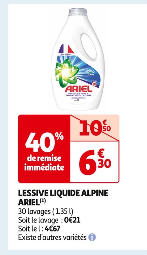 Ariel Lessive Liquide, 22 Lavages, & Ultra Détac…
