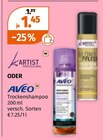 Trockenshampoo von ARTIST PROFESSIONAL oder AVEO im aktuellen Müller Prospekt für 1,45 €