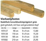 Vierkantpfosten im aktuellen Holz Possling Prospekt