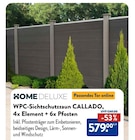 WPC-Sichtschutzzaun CALLADO, 4x Element + 6x Pfosten im Angebot bei ALDI SÜD in Bergisch Gladbach WPC-Sichtschutzzaun CALLADO, 4x Element + 6x Pfosten Angebote von HOME DELUXE bei ALDI SÜD Bergisch Gladbach für 579,00 €