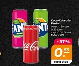 Softdrinks Angebote von Coca-Cola oder Fanta bei Netto mit dem Scottie Rostock für 0,59 €