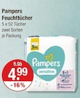 Feuchttücher im Angebot bei V-Markt in München Feuchttücher Angebote von Pampers bei V-Markt München für 4,99 €