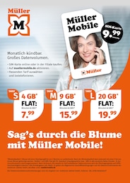 Müller Prospekt für Nürnberg, Mittelfr: Sag's durch die Blume mit Müller Mobile!, 1 Seite, 22.05.2022 - 30.06.2022