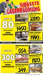 Wohnlandschaft im Polstermöbel Fischer Prospekt "JETZT IST SCHLUSS - LAGERRÄUMUNG HÖHEPUNKT" auf Seite 3