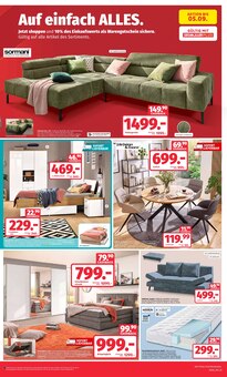 Sofa im aktuellen Segmüller Prospekt (Heidelberg) Sofa im Segmüller Prospekt "Zum Glück gibt’s Segmüller - Glück ist, wenn der Preis sitzt" mit 4 Seiten (Heidelberg)