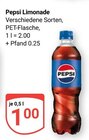 Pepsi Limonade im Angebot bei GLOBUS in Zwickau Pepsi Limonade Angebote von Pepsi bei GLOBUS Zwickau für 1,00 €