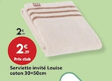 Serviette invité Louise coton dans le catalogue Maxi Bazar