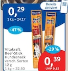 Beef-Stick Hundesnack von Vitakraft für 0,29 € bei budni im Angebot Beef-Stick Hundesnack von Vitakraft im aktuellen budni Prospekt