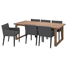 Tisch und 6 Armlehnstühle Eichenfurnier braun las./schwarz Gunnared dunkelgrau Angebote von MÖRBYLÅNGA / MÅRENÄS bei IKEA Waiblingen für 1.298,94 €