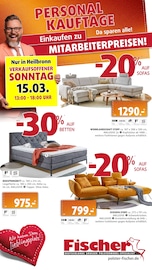 Aktueller Polstermöbel Fischer Prospekt mit Ecksofa, "VERKAUFSOFFENER SONNTAG", Seite 1