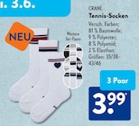 Tennis-Socken im ALDI SÜD Prospekt Tennis-Socken von CRANE im aktuellen ALDI SÜD Prospekt für 3,99 €