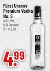Fürst Uranov Premium Vodka No. 5 von  im aktuellen Trinkgut Prospekt für 4,99 €