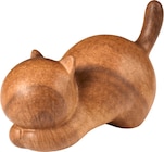 Katze aus Keramik in Holzoptik, braun (15,2x6,3x10 cm) im aktuellen Prospekt bei dm-drogerie markt in Murrhardt