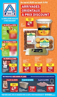 Prospectus Aldi de la semaine "ARRIVAGES ORIENTAUX À PRIX DISCOUNT" avec 1 pages, valide du 25/03/2025 au 31/03/2025 pour Benfeld et alentours