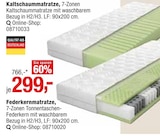 Aktuelles Kaltschaummatratze oder Federkernmatratze Angebot bei Opti-Wohnwelt in Bremerhaven ab 299,00 €