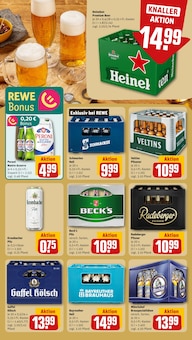 Bier im aktuellen REWE Prospekt (Duisburg) Bier im REWE Prospekt "Dein Markt" mit 34 Seiten (Duisburg)