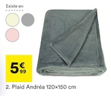 Plaid Andréa 120×150 cm en promo chez But Strasbourg à 5,99 €
