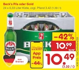 Pils oder Gold Angebote von Beck's bei Netto Marken-Discount Bremen für 10,49 €