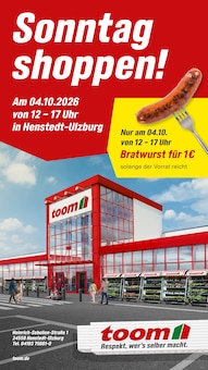 Aktueller toom Baumarkt Prospekt für Hemdingen und Ungebung, Seite zum blättern toom Baumarkt Prospekt Sonntag shoppen! mit Seite in Hemdingen und Umgebung