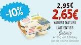 Yaourt Nature Lait Entier - Gaborit dans le catalogue Naturalia