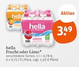 Frucht oder Limo im Angebot bei tegut in Bietigheim-Bissingen Frucht oder Limo Angebote von hella bei tegut Bietigheim-Bissingen für 3,49 €