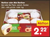 Berliner oder Mini Berliner bei Netto Marken-Discount im Kerken Prospekt für 2,22 €