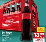 Aktuelles Coca-Cola oder Coca Cola Zero Angebot bei Netto Marken-Discount in Hilden ab 13,99 €