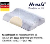 Nackenkissen im Angebot bei Opti-Wohnwelt in Bremerhaven Nackenkissen Angebote von Hemafa bei Opti-Wohnwelt Bremerhaven für 109,00 €