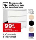 Commode 3 tiroirs Best en promo chez But Nantes à 99,99 €