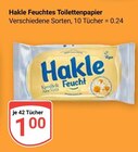 Feuchtes Toilettenpapier Angebote von Hakle bei GLOBUS Rostock für 1,00 €