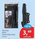 Mini-Fahrradpumpe von Dunlop im aktuellen budni Prospekt