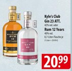 Kyle's Club Gin 23 ATT. oder Rum 12 Years Angebote bei famila Nordost Neustadt für 20,99 €