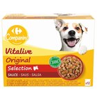 Émincés pour chien adulte en sauce Vitalive - CARREFOUR COMPANINO - Carrefour à Paris Émincés pour chien adulte en sauce Vitalive - CARREFOUR COMPANINO en promo chez Carrefour Paris à 4,35 €