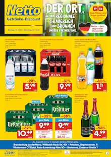 Coca Cola im Netto Marken-Discount Prospekt "DER ORT, AN DEM DU IMMER AUSGEZEICHNETE PREISE FINDEST." mit 2 Seiten (Falkensee)