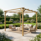Pergola en pin 3 x 3 m en promo chez Brico Dépôt Saint-Denis à 99,00 €