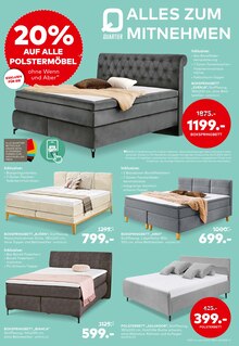 Boxspringbett im porta Möbel Prospekt "20% AUF ALLE POLSTERMÖBEL" mit 16 Seiten (Frankfurt (Main))