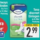 discreet Einlagen im EDEKA Prospekt discreet Einlagen von Tena im aktuellen EDEKA Prospekt für 2,99 €