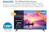 32“ LED Smart-TV 32PFS6000/12 von Philips im aktuellen V-Markt Prospekt für 199,00 €