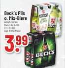 Beck's Pils oder Mix-Biere bei Trinkgut im  Prospekt für 3,99 €