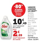 Lessive liquide(A) - Le Chat - Super U à Calais Lessive liquide(A) - Le Chat en promo chez Super U Calais à 2,09 €